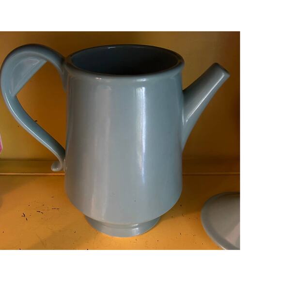 McCOY USA Vintage turquoise cookie jar Dutch tulip design - Picture 2 of 6